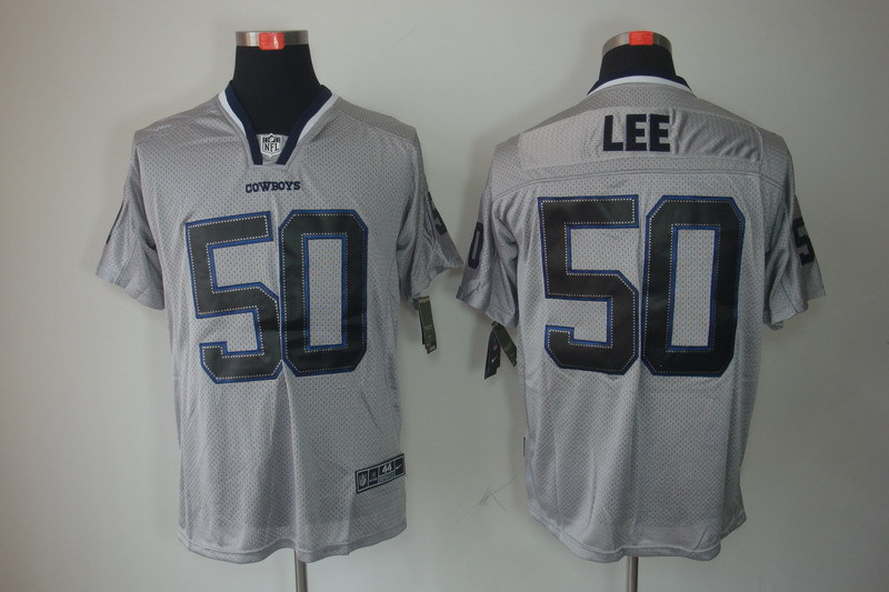 Nike Dallas Cowboys 50 Sean Lee Elite Grey NFL Lights Out Jerseys