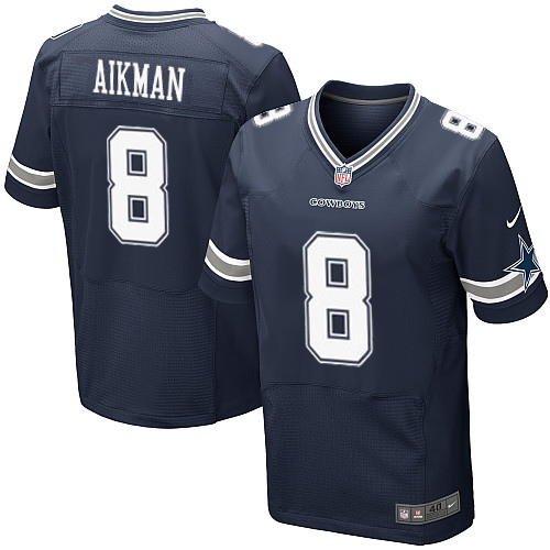 Nike Dallas Cowboys 8 Troy Aikman dark blue elite NFL Jersey