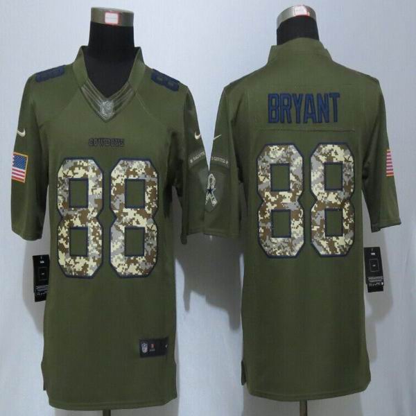 Nike Dallas Cowboys 88 Bryant Green Salute To Service Limited Jersey