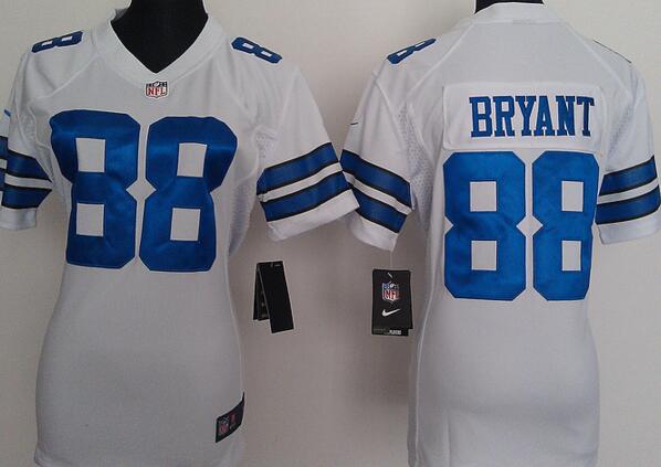 Nike Dallas Cowboys 88 Dez Bryant  white women football jerseys