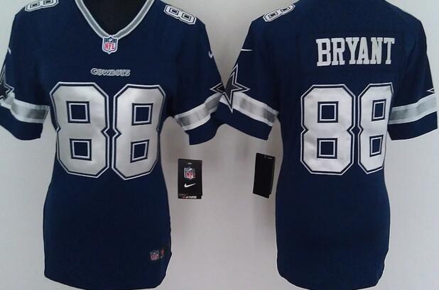 Nike Dallas Cowboys 88 Dez Bryant blue women football jerseys