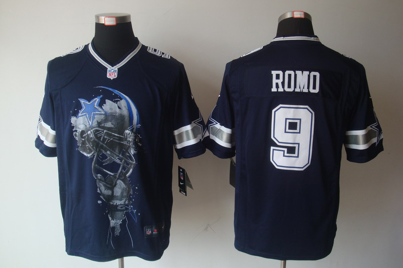 Nike Dallas Cowboys 9 ROMO Limited Blue NFL Jerseys