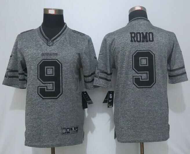Nike Dallas Cowboys 9 Romo Gray Men Stitched Gridiron Gray Limited Jersey