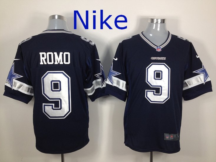 Nike Dallas Cowboys 9 Tony Romo Game Blue NFL Jersey