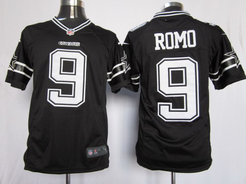 Nike Dallas Cowboys 9 Tony Romo Limited Black NFL Jerseys