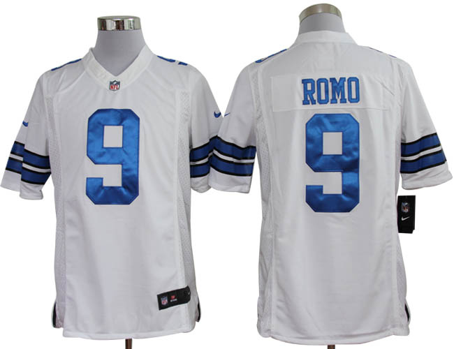 Nike Dallas Cowboys 9 Tony Romo Limited White NFL Jerseys