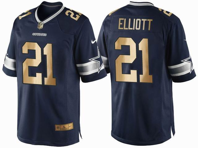 Nike Dallas Cowboys Ezekiel Elliott 21 blue game nfl jersey