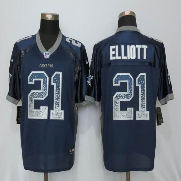 Nike Dallas cowboys 21 Elliott Drift Fashion Blue Elite Jerseys