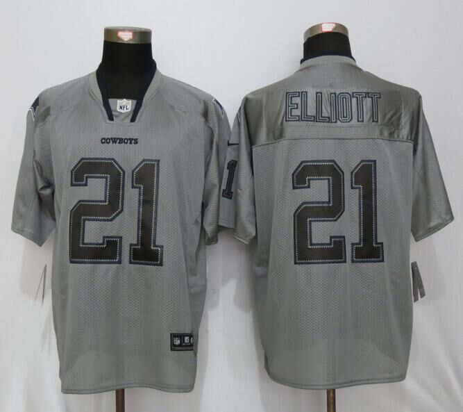 Nike Dallas cowboys 21 Elliott Lights Out Gray Elite Jerseys
