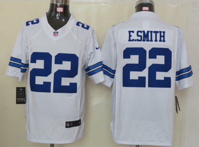 Nike Dallas cowboys 22 E.smith White Limited Jersey