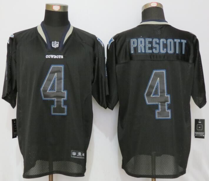 Nike Dallas cowboys 4 Prescott Lights Out Black Elite Jerseys