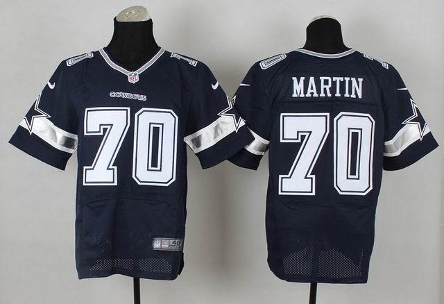 Nike Dallas cowboys 70 Zack Martin blue elite nfl jersey
