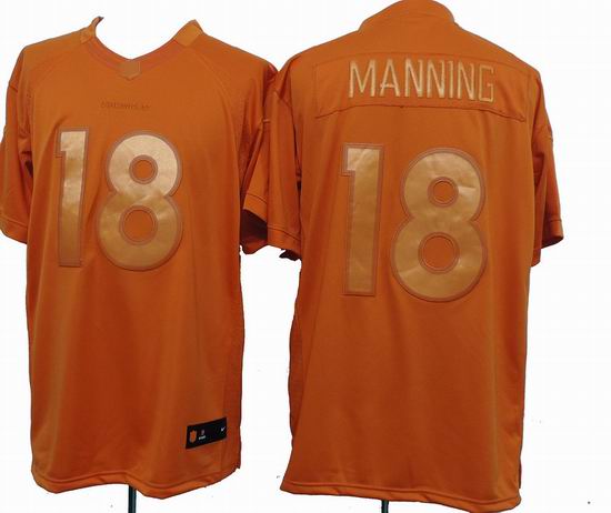Nike Denver Broncos 18 Manning dark Orange fashion jerseys