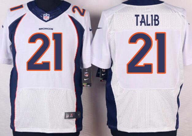 Nike Denver Broncos 21 Aqib Talib white NFL Elite Jersey