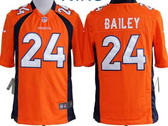 Nike Denver Broncos 24 Champ Bailey Game Orange NFL Jersey