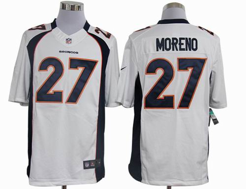 Nike Denver Broncos 27 Knowshon Moreno Limited White NFL Jerseys