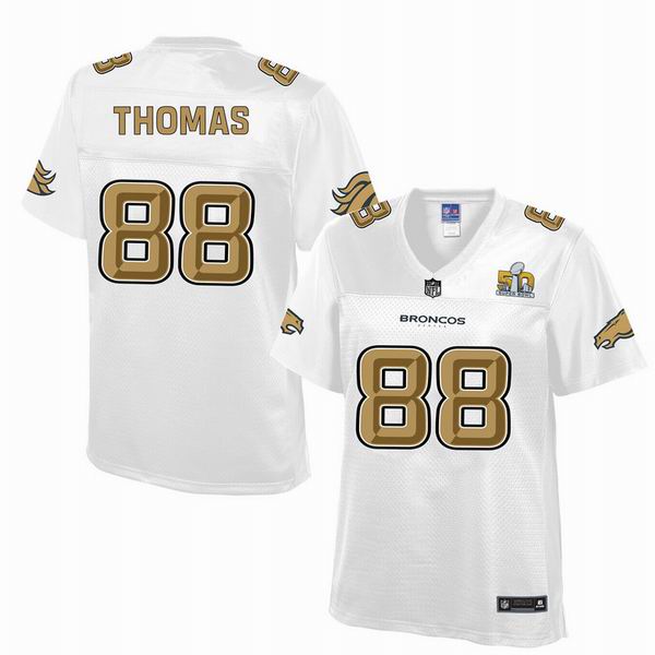 Nike Denver Broncos 88 Demaryius Thomas White gold Elite Super Bowl 50 Bound Jersey