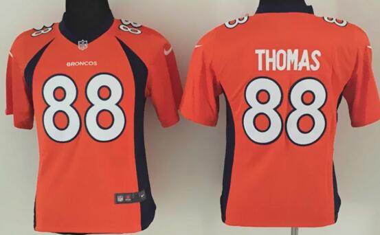 Nike Denver Broncos 88 Thomas orange kids youth nfl football Jerseys