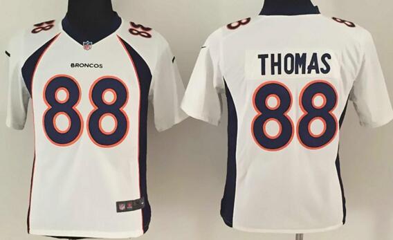 Nike Denver Broncos 88 Thomas white kids youth nfl football Jerseys