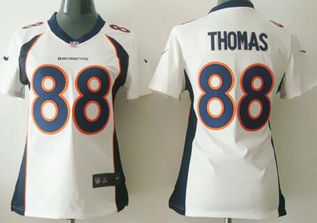 Nike Denver Broncos 88 Thomas white women nfl football Jerseys