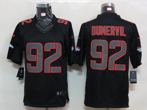 Nike Denver Broncos 92 Dumervil Impact Limited Black Jersey