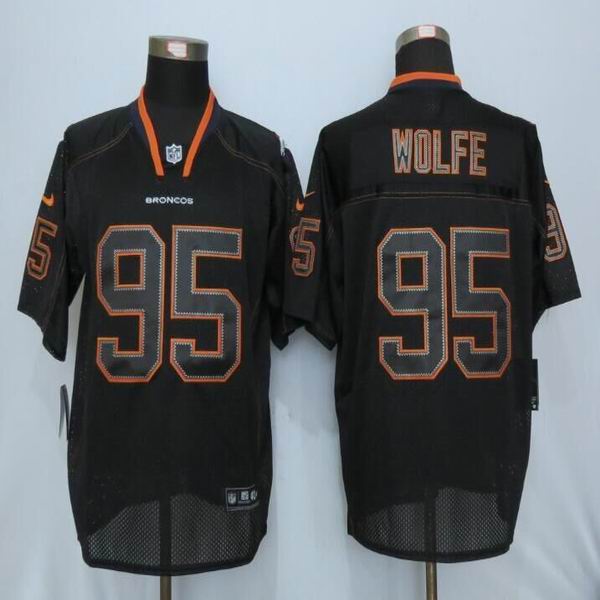 Nike Denver Broncos 95 Wolfe Lights Out Black Elite Jerseys