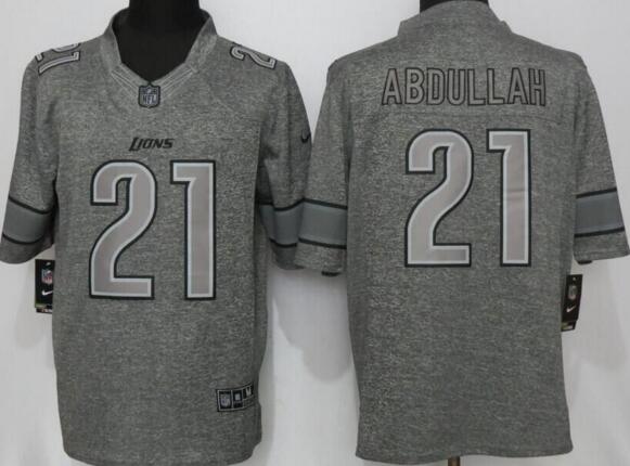 Nike Detroit Lions 21 Abdullah Gray  Stitched Gridiron Gray Limited Jersey