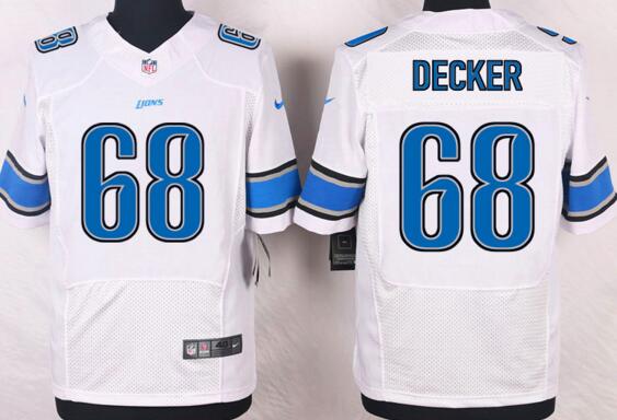 Nike Detroit Lions 68 Taylor Decker White elite nfl jerseys