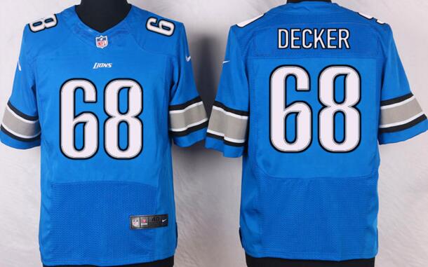 Nike Detroit Lions 68 Taylor Decker skyblue elite nfl jerseys