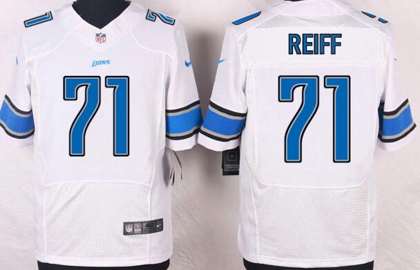 Nike Detroit Lions 71 Riley Reiff Elite White NFL Jerseys