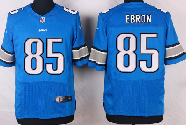 Nike Detroit Lions 85 Eric Ebron Elite Blue NFL Jerseys