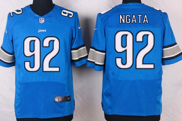 Nike Detroit Lions 92 Haloti Ngata blue nfl elite Jersey