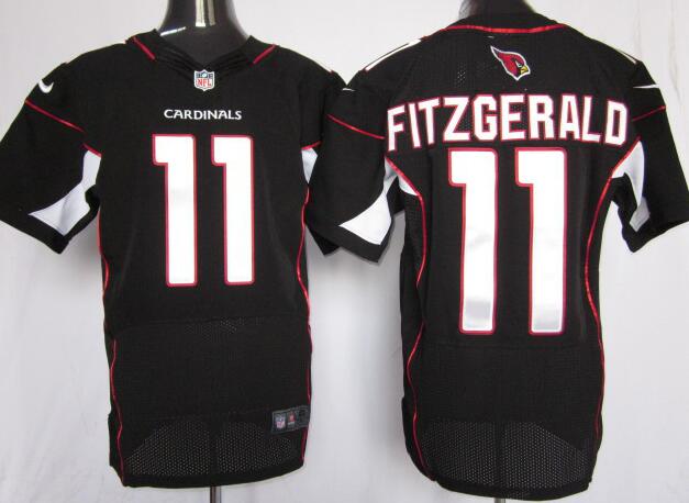 Nike Elite Arizona Cardinals Larry Fitzgerald 11 Black NFL Jerseys