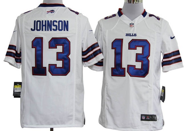 Nike Game Buffalo Bills 13 Steve Johnson White NFL Jerseys