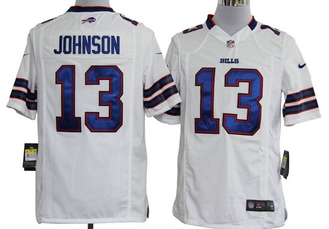 Nike Game Buffalo Bills 13 Steve Johnson White NFL Jerseys