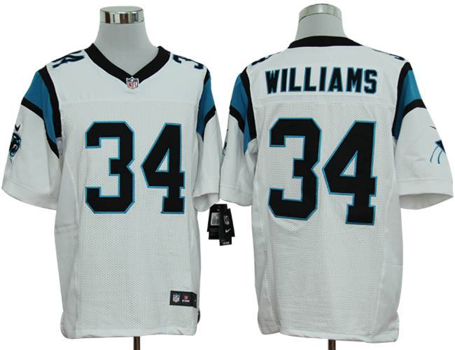 Nike Game Carolina Panthers 34 Deangelo Williams white NFL Jerseys