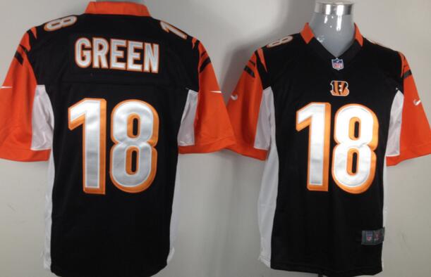 Nike Game Cincinnati Bengals 18 A.J. Green Black NFL Jerseys