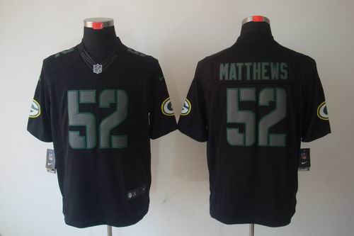 Nike Green Bay Packers 52 Clay Matthews Impact Limited Black NFL Jerseys