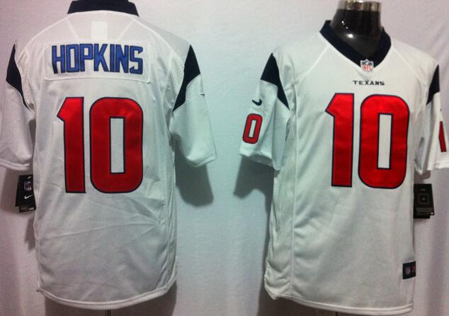 Nike Houston Texans 10 DeAndre Hopkins men white nfl football game Jerseys