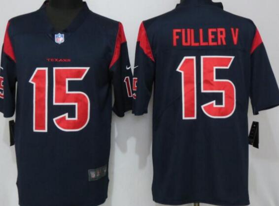 Nike Houston Texans 15  Fuller v Navy Blue Color Rush Limited men Jersey