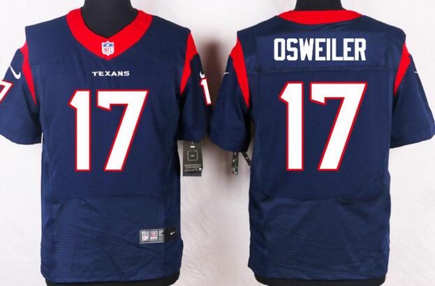 Nike Houston Texans 17 Brock Osweiler elite blue NFL Jerseys