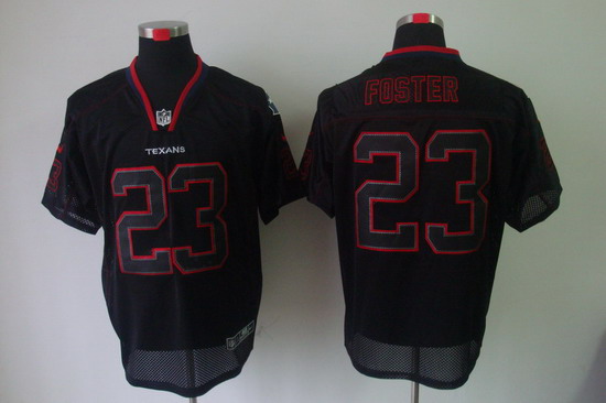 Nike Houston Texans 23 Arian Foster Elite Black NFL Lights Out Jerseys