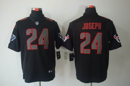 Nike Houston Texans 24 Johnathan Joseph Imapct Limited Black NFL Jerseys