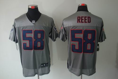Nike Houston Texans 58 Brooks Reed Elite NFL Grey Shadow Jerseys