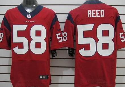 Nike Houston Texans 58 Reed Red Colors Elite Jersey