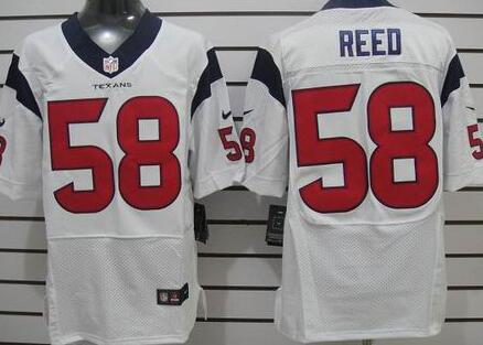 Nike Houston Texans 58 Reed White Colors Elite Jersey