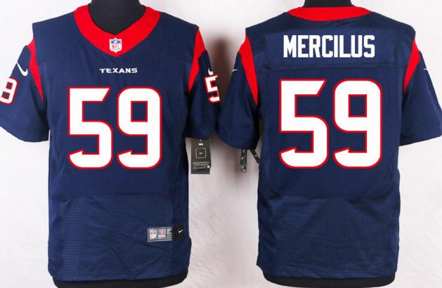 Nike Houston Texans 59 Whitney Mercilus Blue NFL elite Jerseys