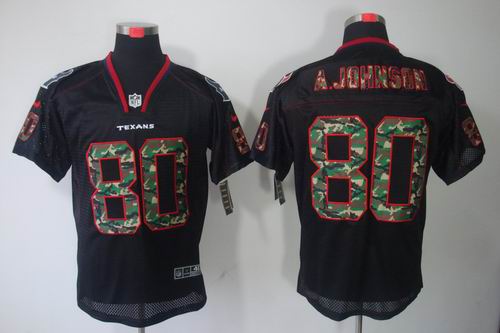Nike Houston Texans 80 A.Johnson Elite Black Camo NFL Jerseys