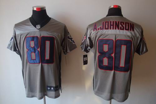 Nike Houston Texans 80 A.Johnson Elite NFL Grey Shadow Jersey