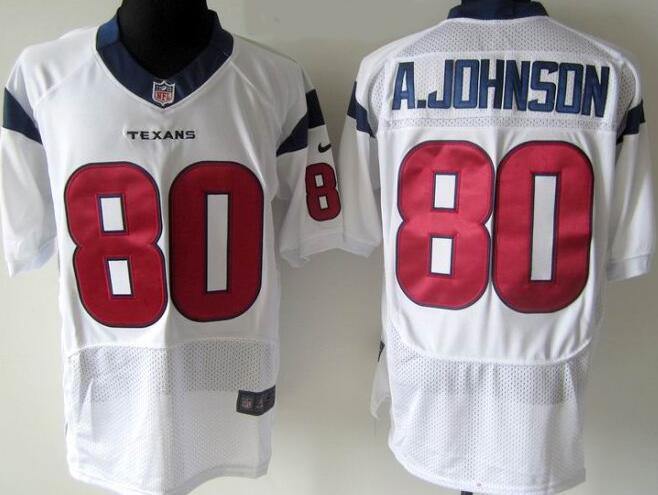 Nike Houston Texans 80 Andre Johnson Elite White NFL Jersey